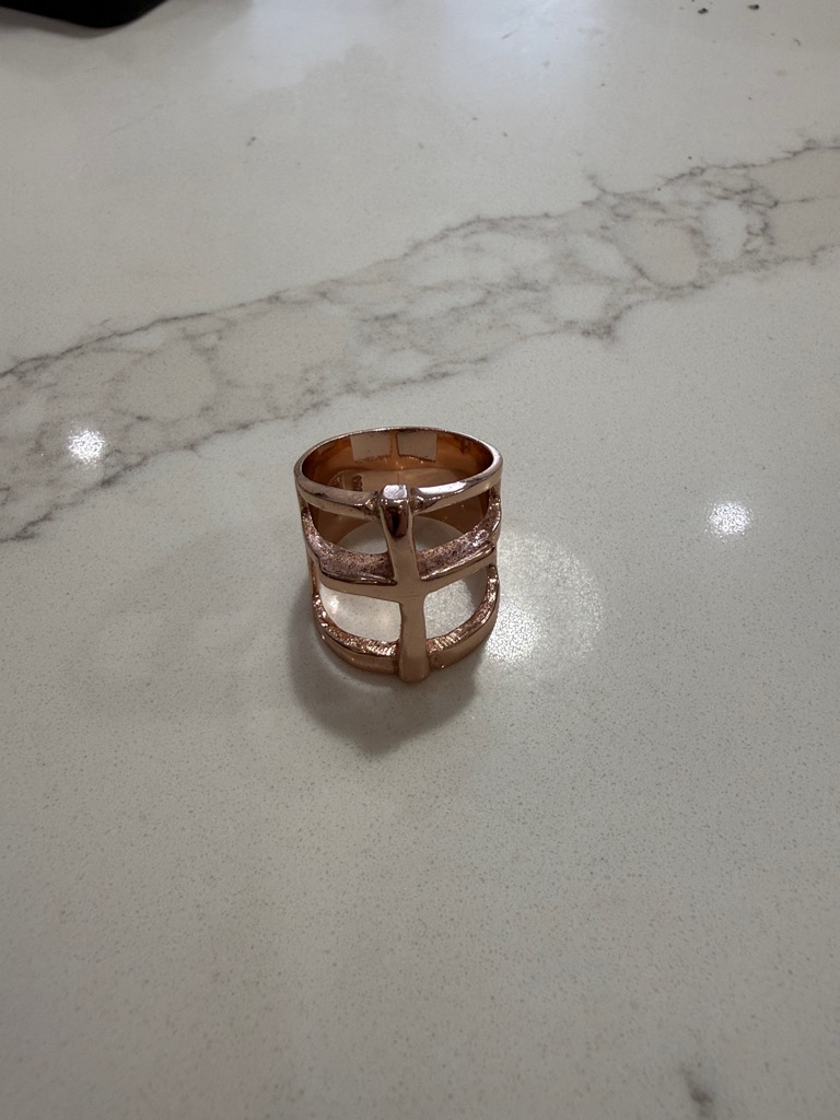 Pamela Love Cross Ring Rose Gold